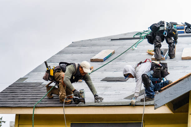 Professional Storm Damage Roof Repair technician working in New Providence, PA